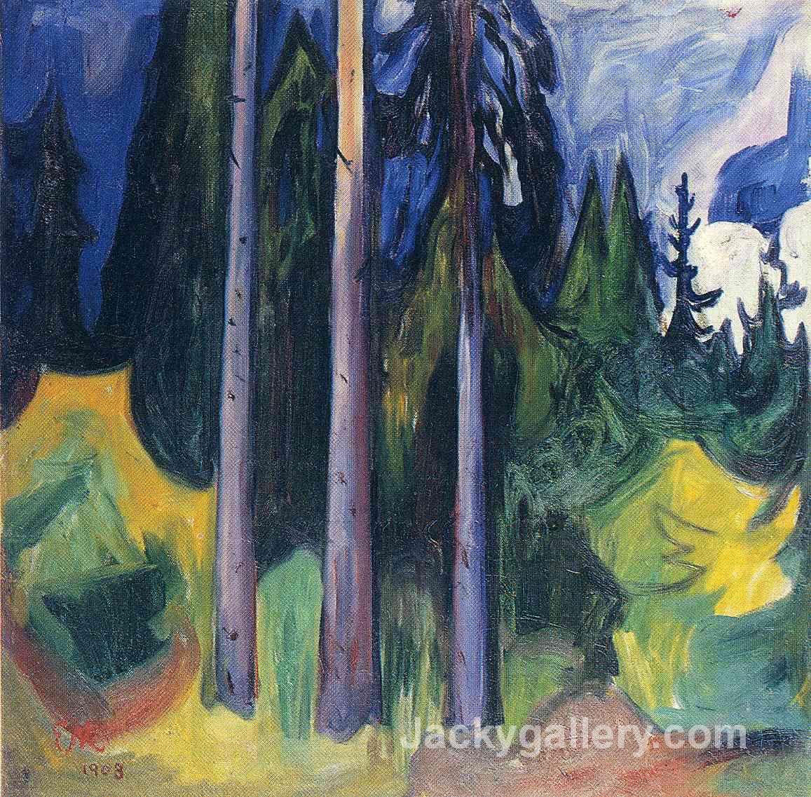 Forest by Edvard Munch paintings reproduction
